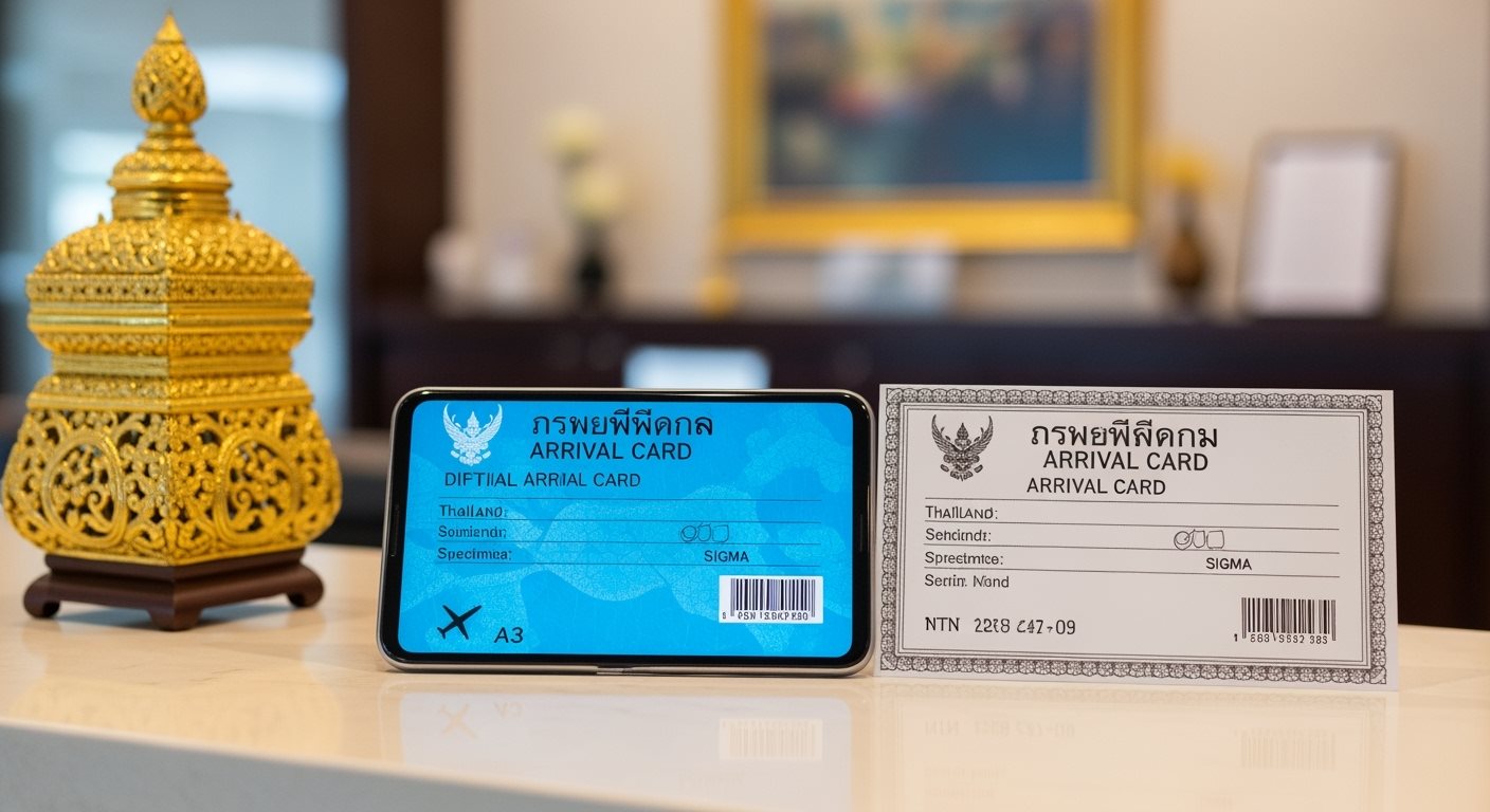Digital vs Paper Thailand Arrival Card Comparison